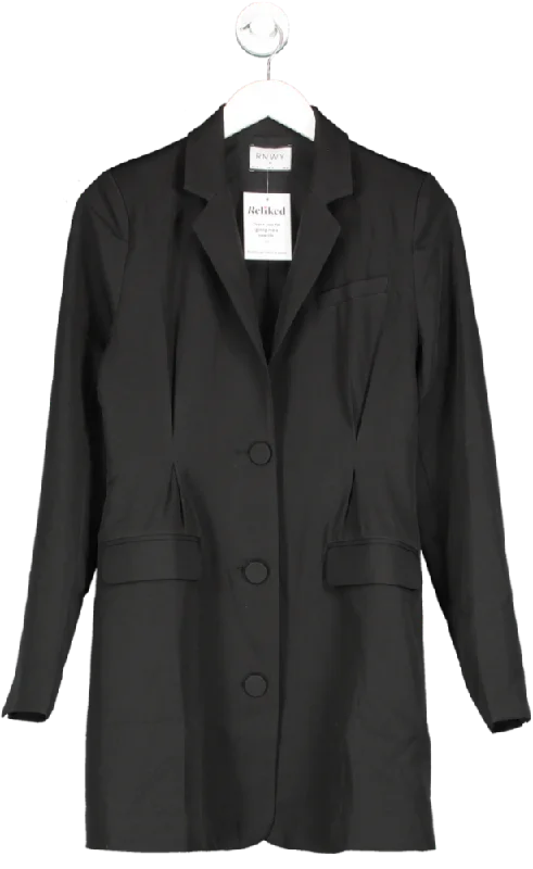 RNWY Black Blazer Dress UK M Plus Size Women's Coat