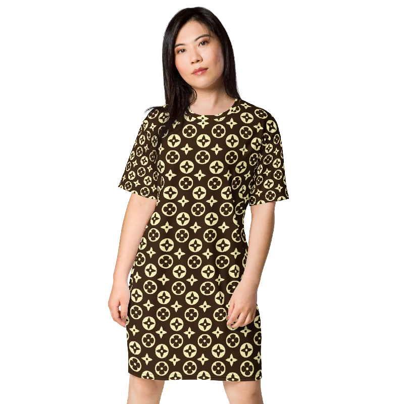 T-shirt dress Solid Color Striped Floral