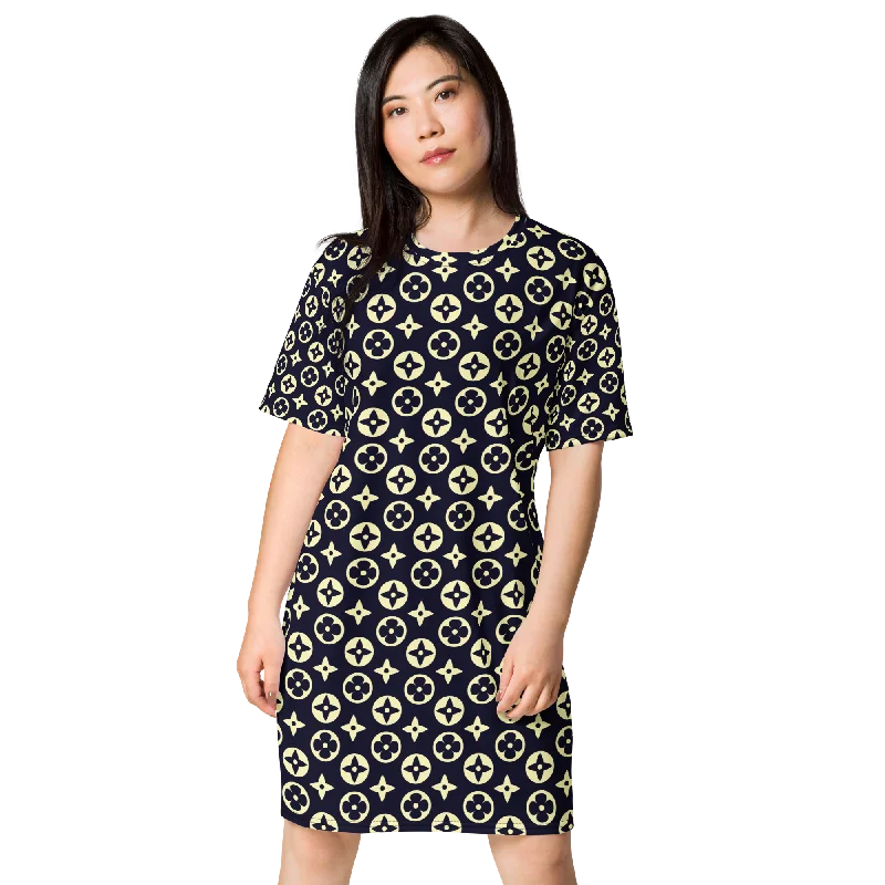 T-shirt dress Collared T-Shirt Boat Neck A-Line