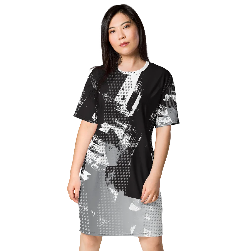 T-shirt dress Mesh Canvas Denim