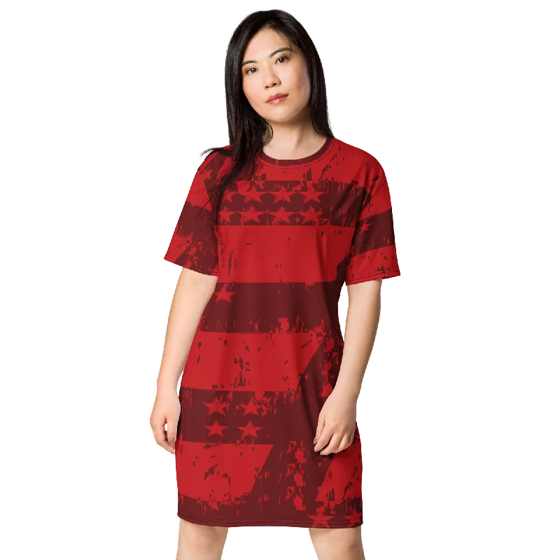 T-shirt dress Hooded Caped Shawl Collar