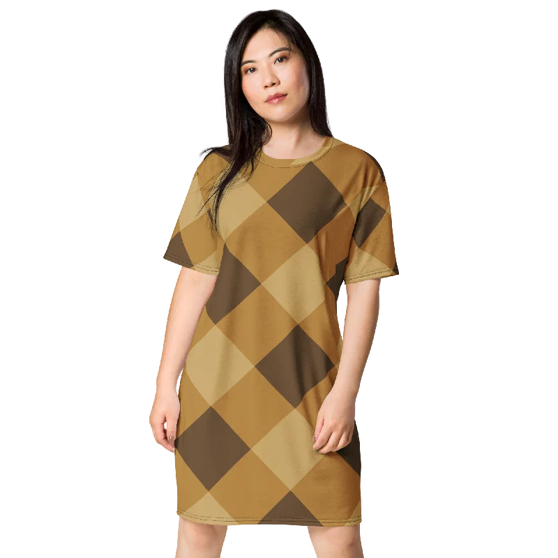T-shirt dress Plaid T-Shirt Polka Dot Checkered