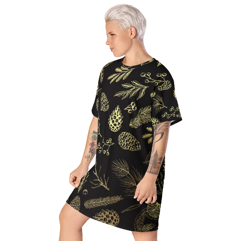 T-shirt dress Solid Color Striped Floral