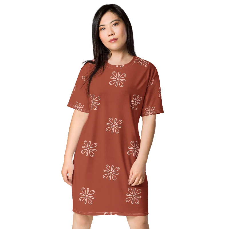 T-shirt dress Chenille Blend Fleece Blend Nylon Blend