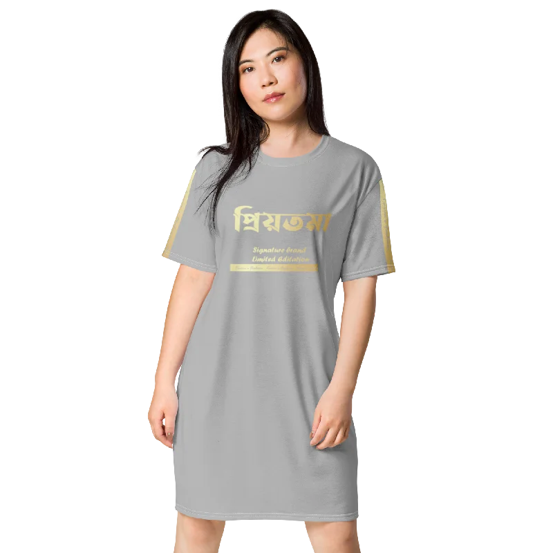 T-shirt dress Satin Blend Silk Blend Wool Blend