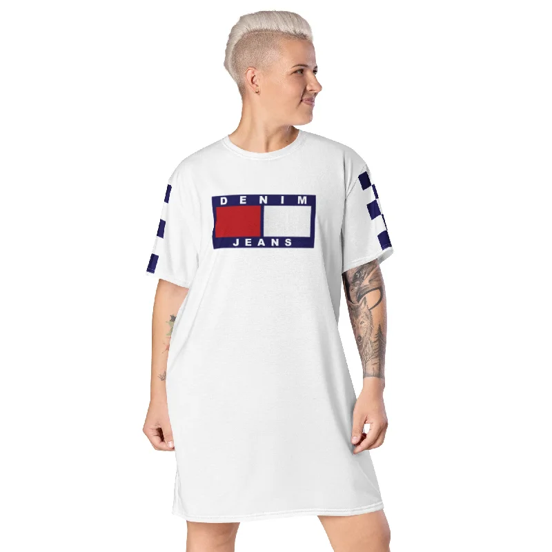 T-shirt dress Ribbed Striped Patterned