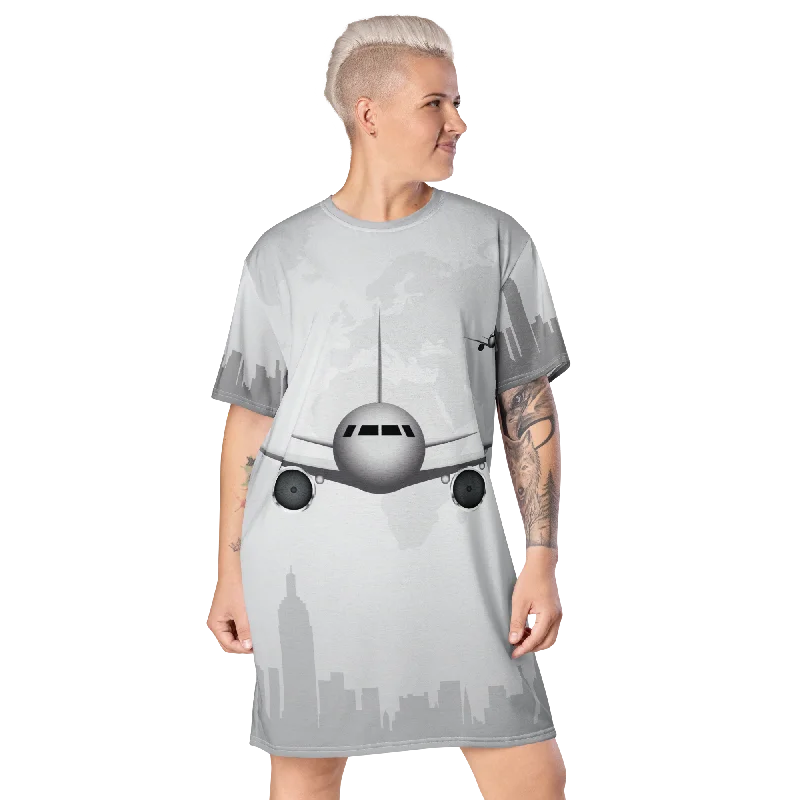 T-shirt dress Zippered Front Buttoned Front Snap Front