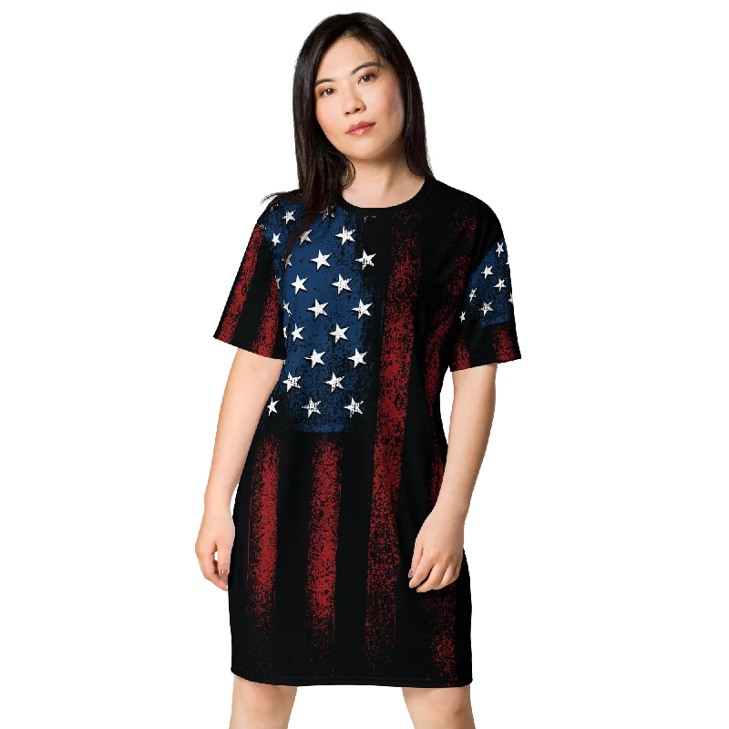 T-shirt dress Houndstooth Herringbone Solid