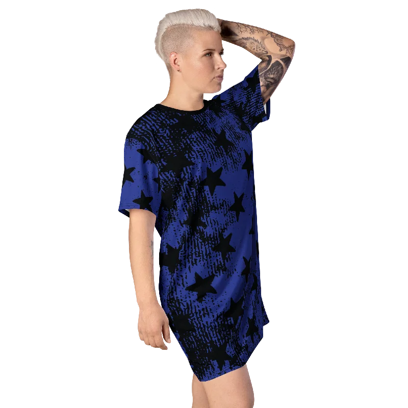 T-shirt dress Mesh Canvas Denim
