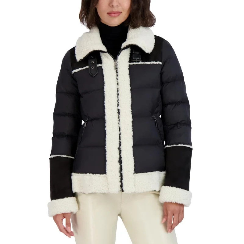 Tahari Womens Selena Faux Shearling Short Puffer Jacket Jersey Jacket Tulle Jacket Batik Jacket Tahari Womens Selena Faux Shearling Short Puffer Jacket Jersey Jacket Tulle Jacket Batik Jacket