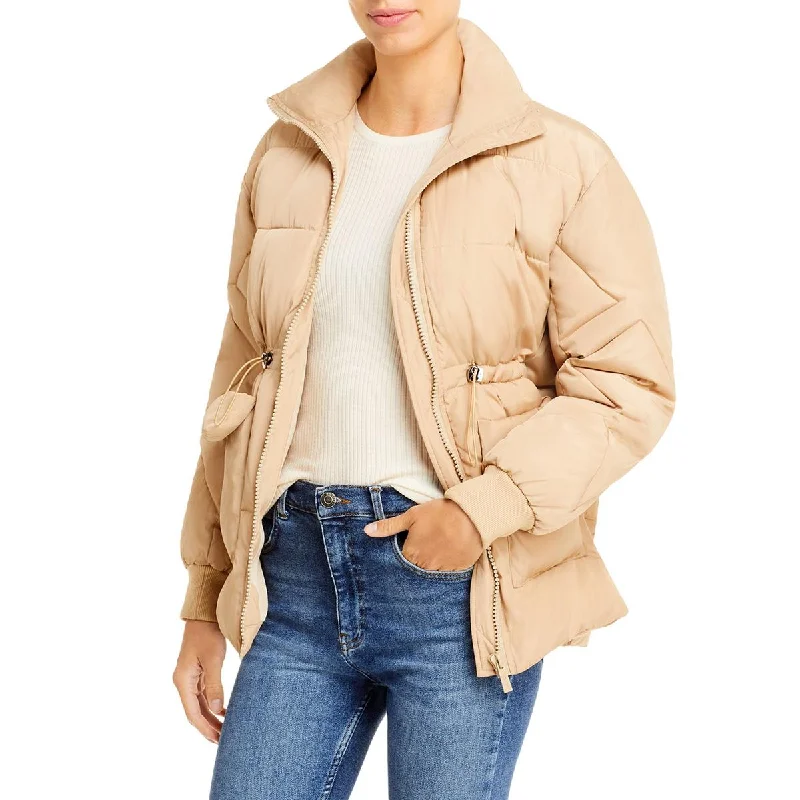 Toast Society Womens Aries Lightweight Warm Puffer Jacket Faux Fur Jacket Real Fur Jacket Shearling Jacket