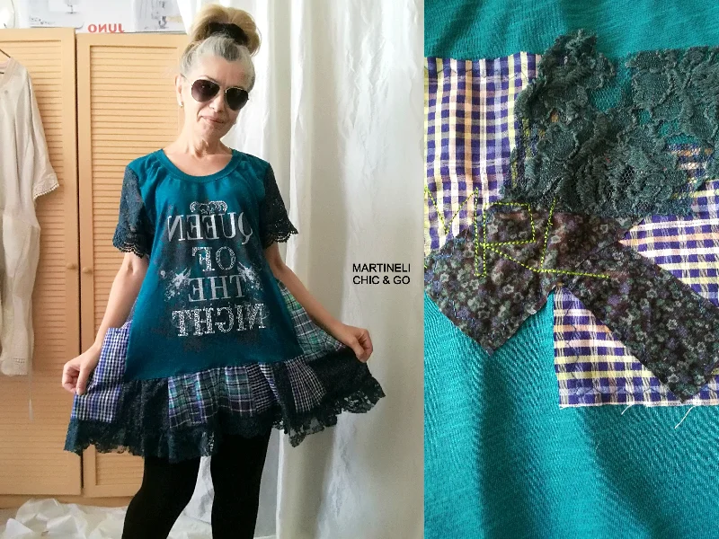 Turquoise T-Shirt Dress,L Short Sleeves Shirt Dress Wool Fabric Cashmere Fabric Tweed Fabric Turquoise T-Shirt Dress,L Short Sleeves Shirt Dress Wool Fabric Cashmere Fabric Tweed Fabric