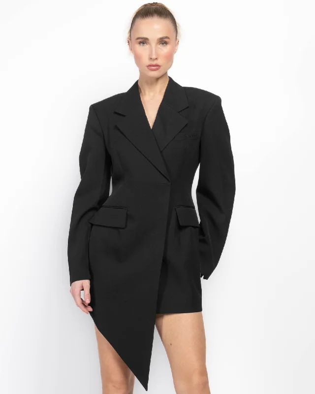 Asymmetrical Blazer Dress Women's Elegant Blazer