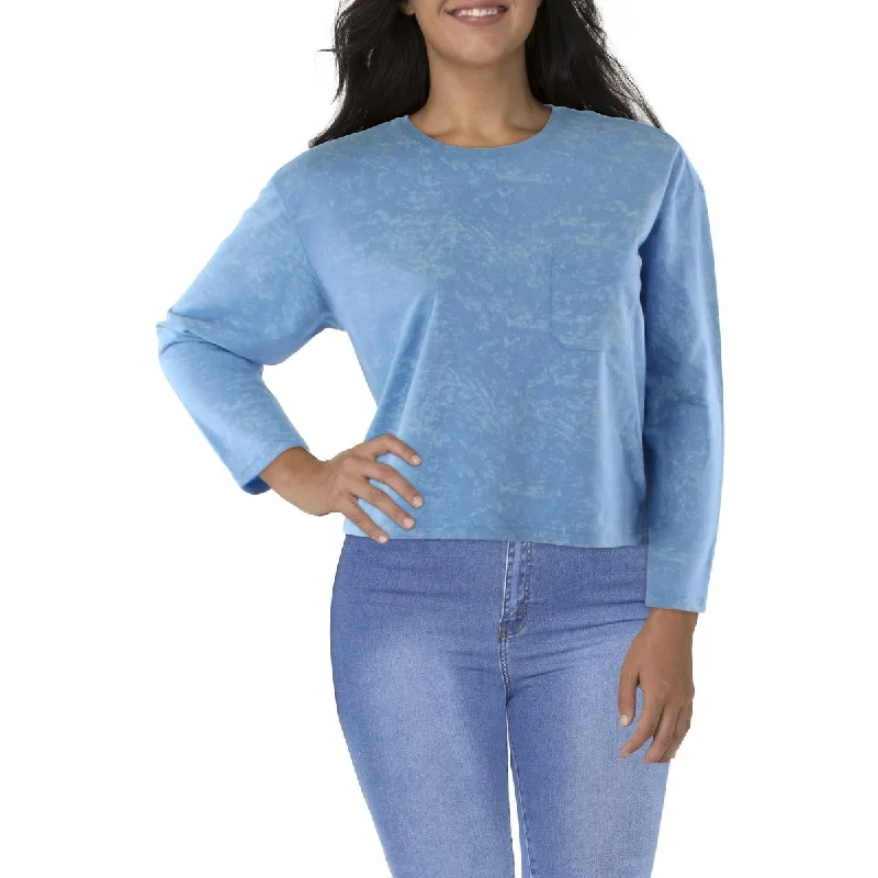 Weatherproof Vintage Womens Crop Crewneck Pullover Top Shawl Collar Sweater