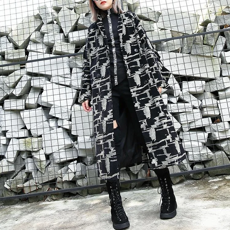 2024 black print Coat plus size lapel patchwork Coat Fine asymmetrical design coat Fur-Trimmed Winter Coat 2024 black print Coat plus size lapel patchwork Coat Fine asymmetrical design coat Fur-Trimmed Winter Coat