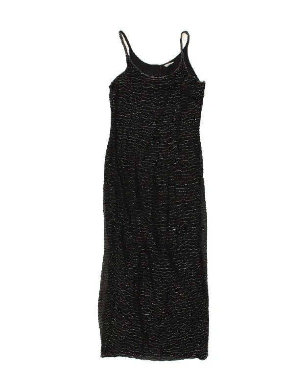 ANDREA MARE Womens Sweatshirt Maxi Dress IT 44 Medium Black Silk Hoodie with Cropped Fit Short Trendy ANDREA MARE Womens Sweatshirt Maxi Dress IT 44 Medium Black Silk Hoodie with Cropped Fit Short Trendy