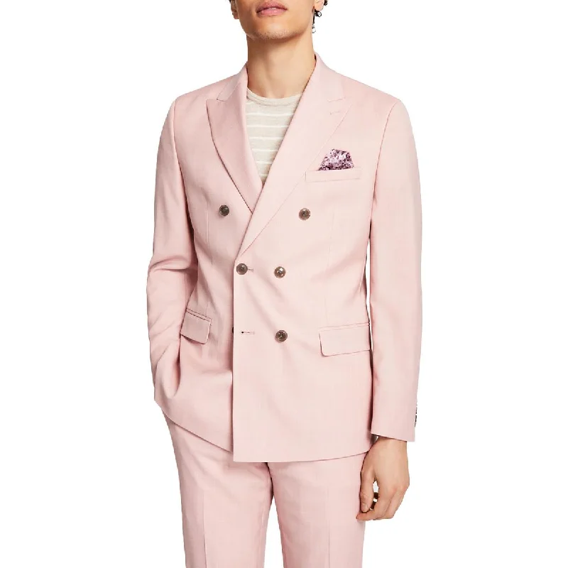 Bar III Mens Suit Separate Office Double-Breasted Blazer Women's Fashion Blazer