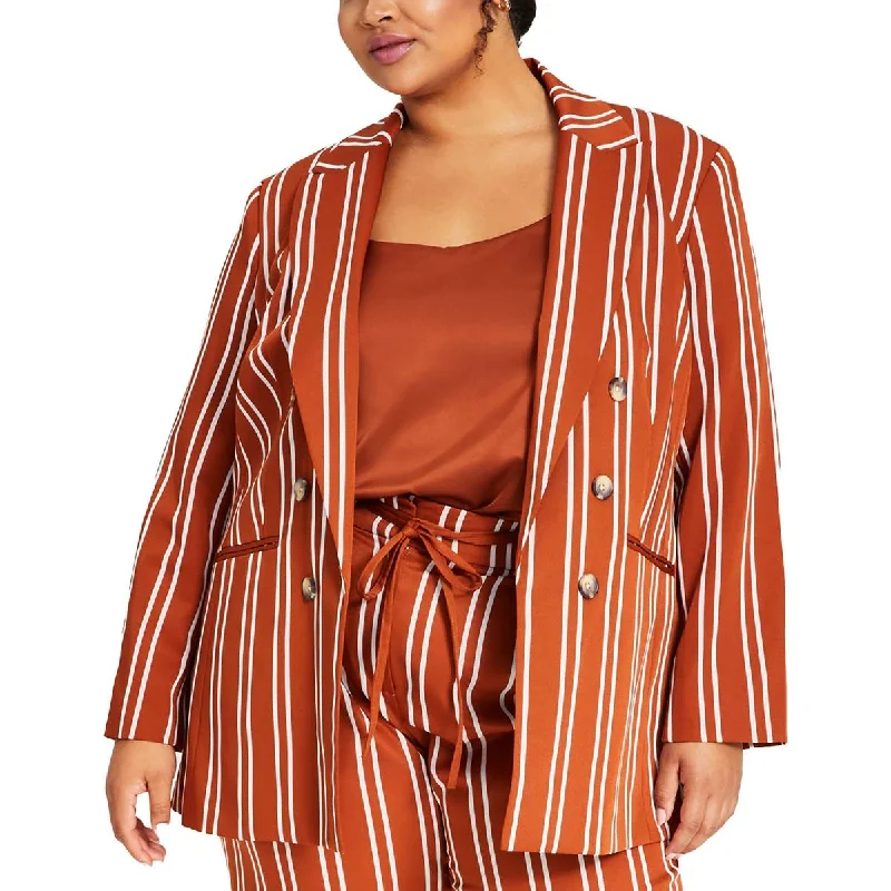 Bar III Womens Plus Striped Suit Separate Double-Breasted Blazer Women's Vintage Suit Bar III Womens Plus Striped Suit Separate Double-Breasted Blazer Women's Vintage Suit