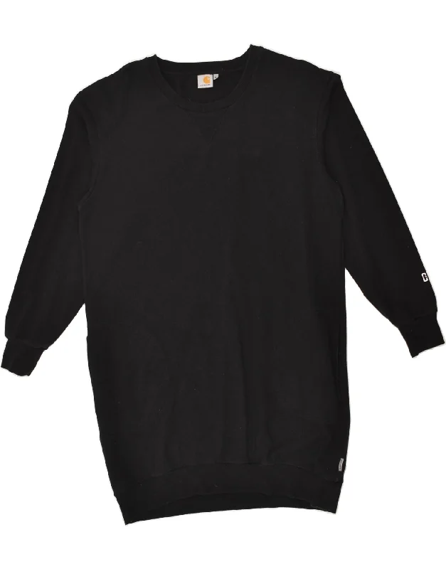 CARHARTT Womens Sweatshirt Jumper Dress UK 14 Medium Black Cotton Hoodie with Tied Waist Feminine Flattering CARHARTT Womens Sweatshirt Jumper Dress UK 14 Medium Black Cotton Hoodie with Tied Waist Feminine Flattering