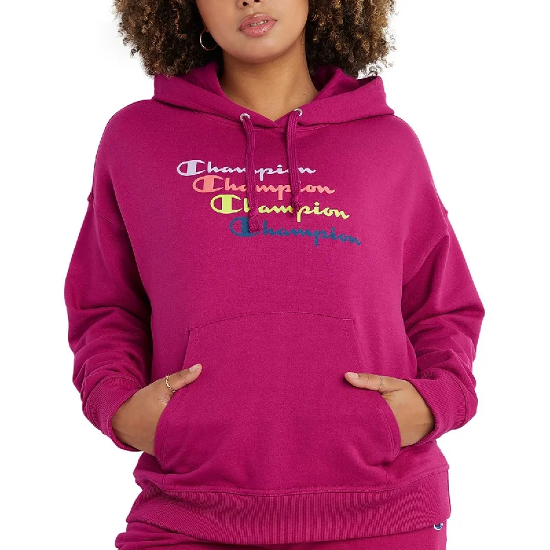 Champion Womens Gym Fitness Hoodie Hoodie with Rhinestones Sparkly Elegant