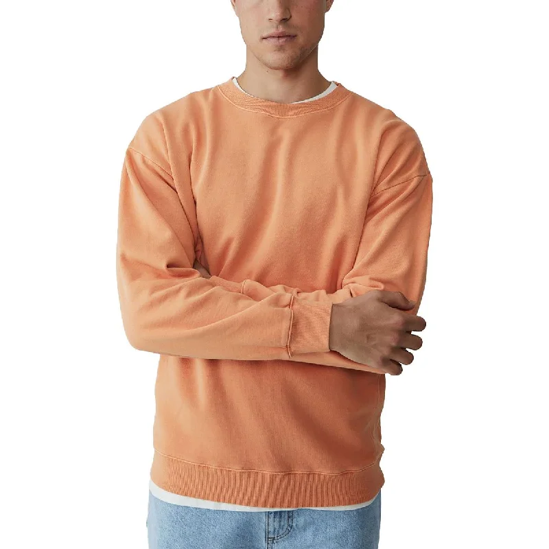 Cotton On Mens Fleece Oversized Sweatshirt Hoodie with Zipper Versatile Modern