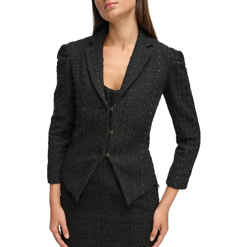 Donna Karan Womens Wool Suit Separate Two-Button Blazer Women's Premium Blazer