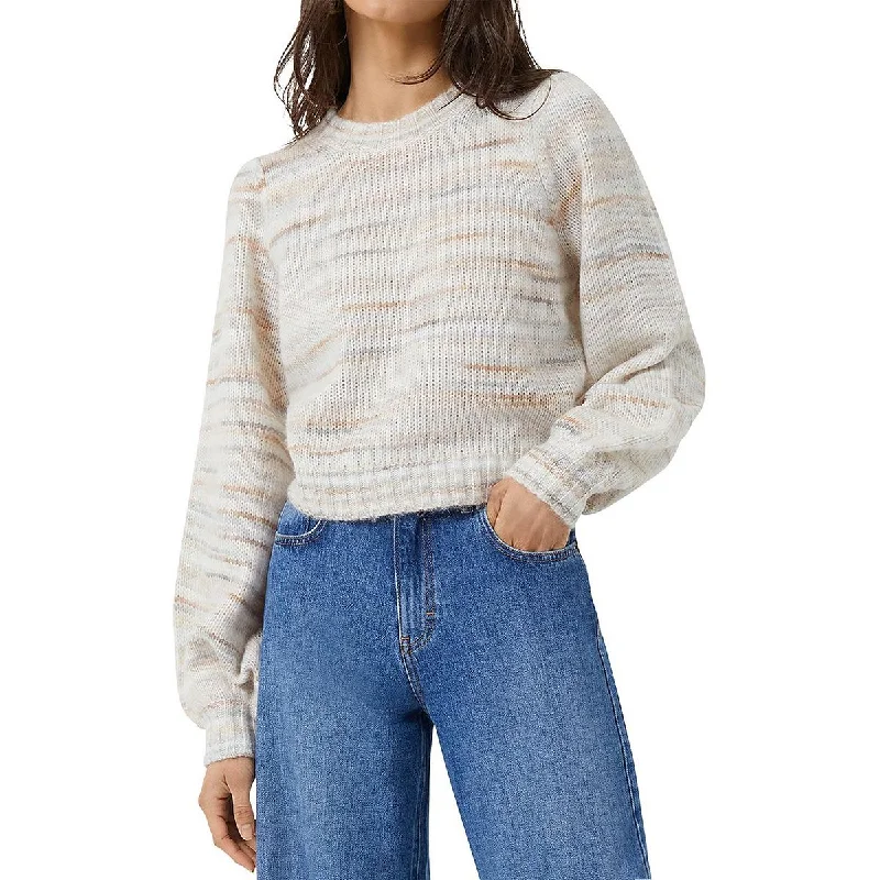 French Connection Womens Marley Knit Striped Pullover Sweater Halter Neck Top