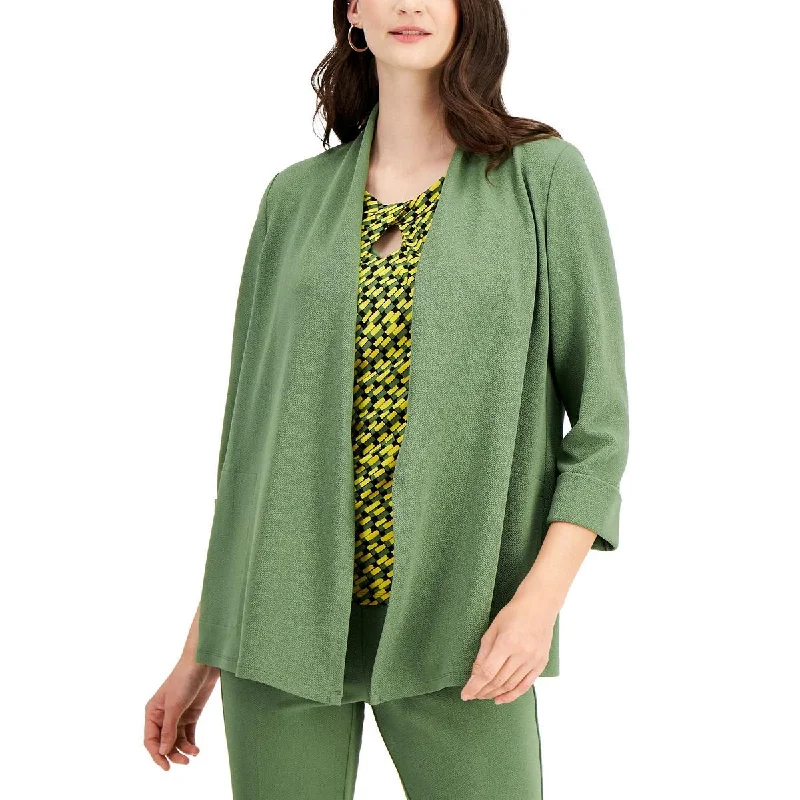 Kasper Womens Professional Layering Open-Front Blazer Women's Boutique Jacket