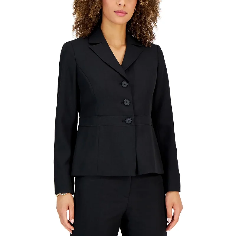 Le Suit Womens Notch Collar Business Two-Button Blazer Women's Luxurious Jacket