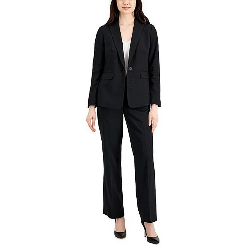 Le Suit Womens Heathered Work Wear One-Button Blazer Women's Vintage Jacket