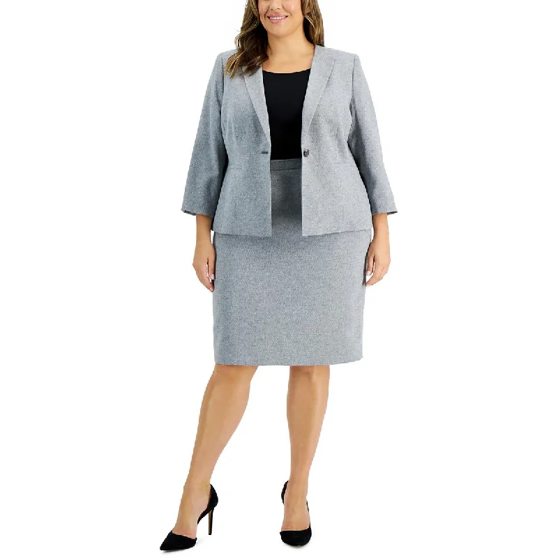 Le Suit Womens Plus Office Business One-Button Blazer Women's Luxurious Suit
