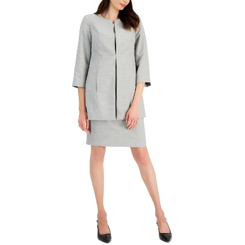 Le Suit Womens Textured  Open-Front Blazer Women's Unique Blazer