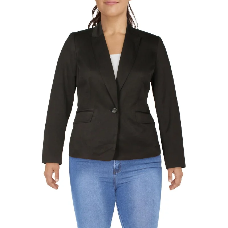 Le Suit Womens Woven Long Sleeves One-Button Blazer Women's High-End Blazer