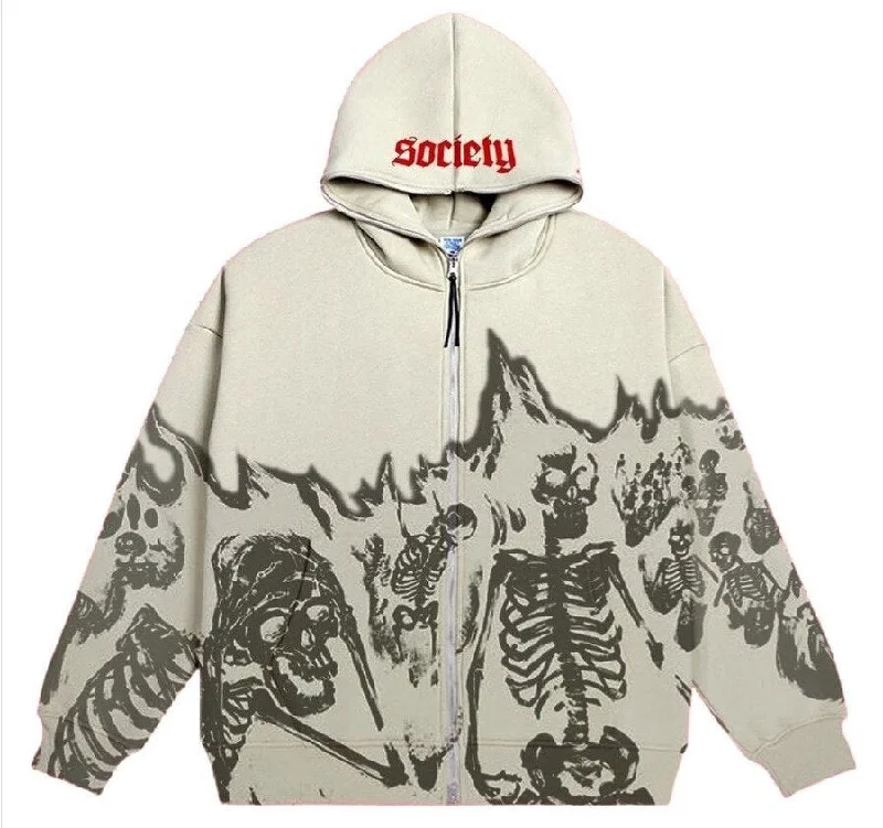 Letter Print Hoodie Hoodie with Front Slit Layering Stylish