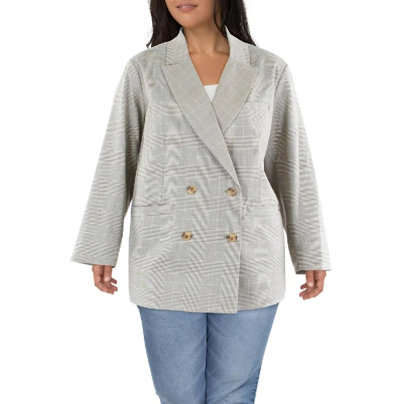 Levi Strauss & Co. Womens Plus   Suit Separate Work Wear Double-Breasted Blazer Linen Women's Suit