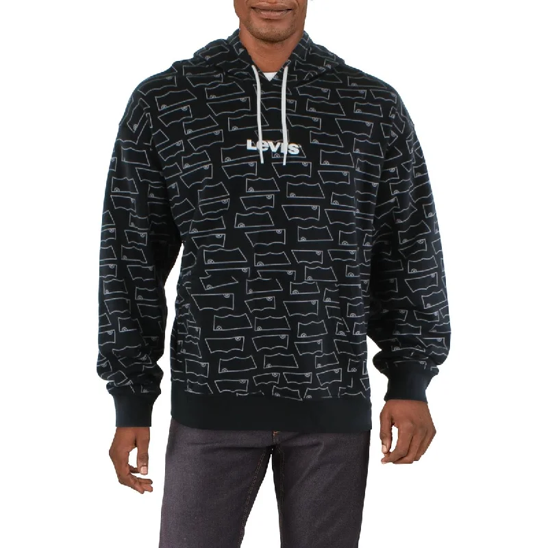 Levi's Mens Fleece Relaxed Fit Hoodie Hoodie with Print Artistic Unique