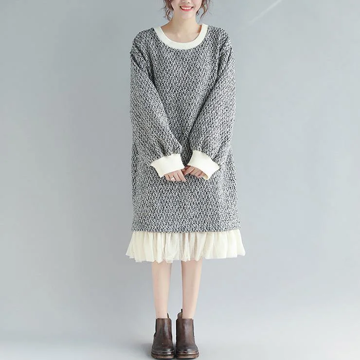Pullover o neck Ruffles Sweater Aesthetic Moda gray Fuzzy knitwear Button Front Sweater Pullover o neck Ruffles Sweater Aesthetic Moda gray Fuzzy knitwear Button Front Sweater