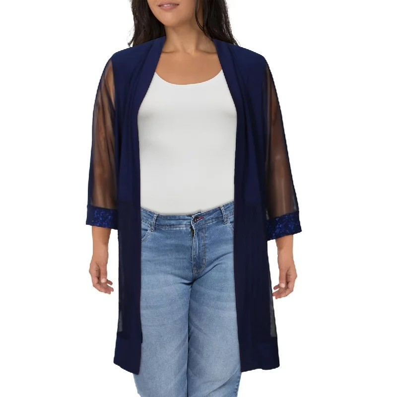 R&M Richards Womens Plus Glitter Open Front Jacket Nylon Jacket Polyester Jacket Spandex Jacket R&M Richards Womens Plus Glitter Open Front Jacket Nylon Jacket Polyester Jacket Spandex Jacket
