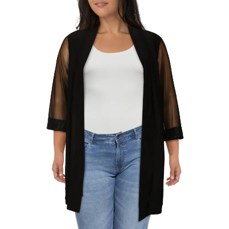R&M Richards Womens Plus Mesh Sleeves Open Front Jacket Chenille Jacket Brocade Jacket Lace Jacket R&M Richards Womens Plus Mesh Sleeves Open Front Jacket Chenille Jacket Brocade Jacket Lace Jacket