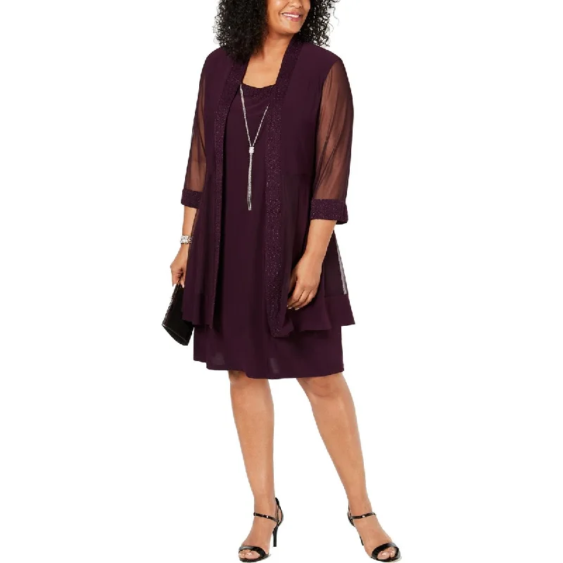R&M Richards Women's Sheer Knee-Length Shift Dress and Jacket Set Mesh Jacket Canvas Jacket Denim Jacket R&M Richards Women's Sheer Knee-Length Shift Dress and Jacket Set Mesh Jacket Canvas Jacket Denim Jacket