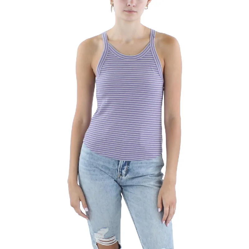 Splendid Womens Striped Knit Pullover Top Besom Neck Pullover