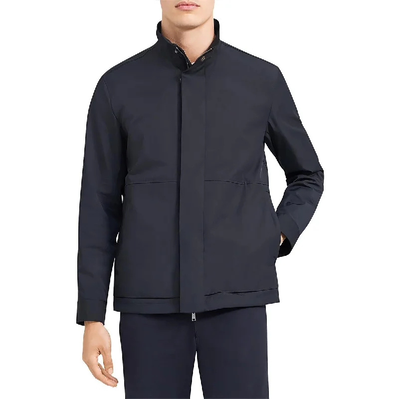 Theory Mens Solid Long Sleeve Soft Shell Jacket Wool Fabric Cashmere Fabric Tweed Fabric Theory Mens Solid Long Sleeve Soft Shell Jacket Wool Fabric Cashmere Fabric Tweed Fabric