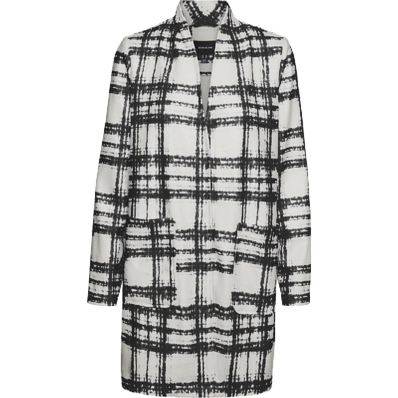 Vero Moda Brushed Freja Women's Plaid Print Mid-Length Jacket Striped Jacket Polka Dot Jacket Floral Jacket Vero Moda Brushed Freja Women's Plaid Print Mid-Length Jacket Striped Jacket Polka Dot Jacket Floral Jacket