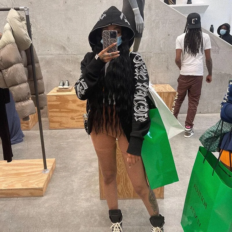 Winter Zip Up Hoodie Hoodie with Back Slit Movement Comfort