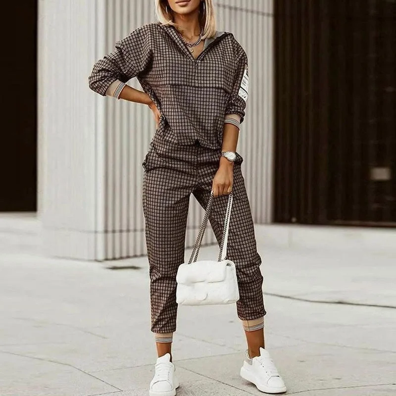 Brown Print(Hooded)