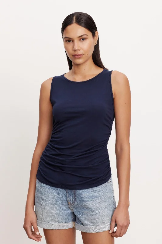 ALLY GAUZY WHISPER TANK TOP print tank top