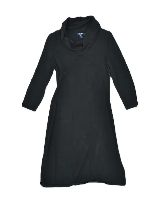 CHAPS Womens Roll Neck Sweatshirt Dress UK 12 Medium Black Cotton Hoodie with Hood Adjustable Protection CHAPS Womens Roll Neck Sweatshirt Dress UK 12 Medium Black Cotton Hoodie with Hood Adjustable Protection