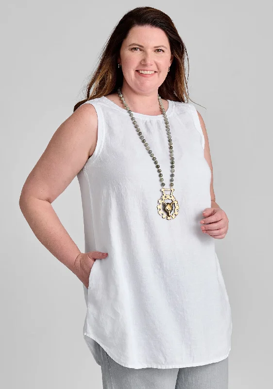 Coastal Tunic - Linen Tank Top bold tank top