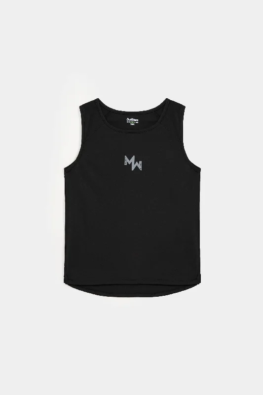 Contrast Fabric Tank Top crew neck tank