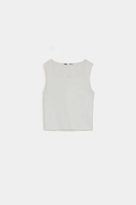 Wide Strap Super Cropped Tank Top strappy tank top